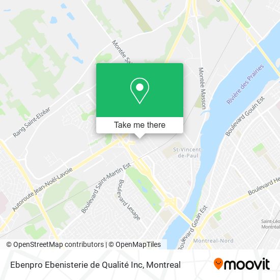 Ebenpro Ebenisterie de Qualité Inc map