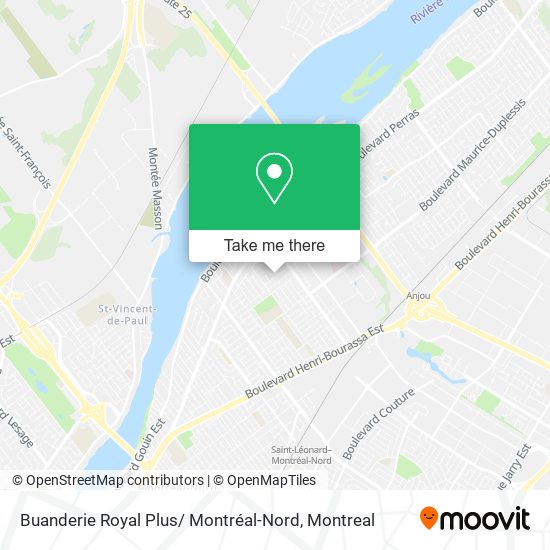 Buanderie Royal Plus/ Montréal-Nord map