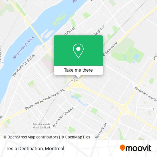 Tesla Destination map
