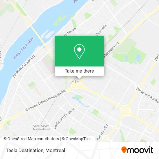 Tesla Destination map