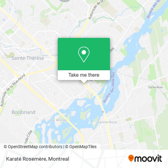 Karaté Rosemère map