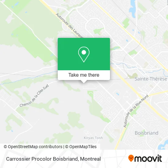 Carrossier Procolor Boisbriand map