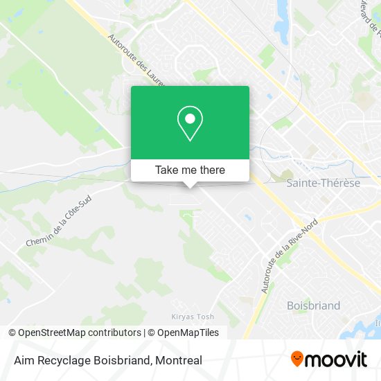 Aim Recyclage Boisbriand map