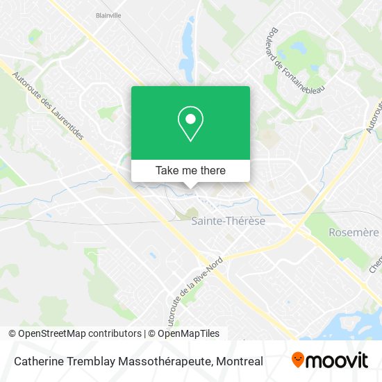 Catherine Tremblay Massothérapeute map