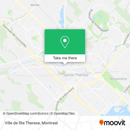 Ville de Ste Therese map