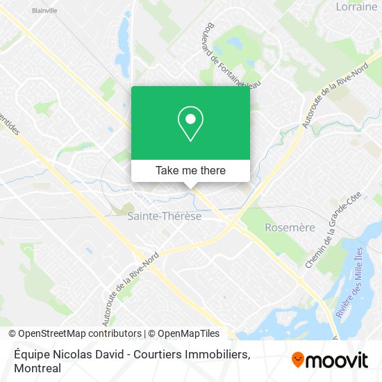 Équipe Nicolas David - Courtiers Immobiliers map