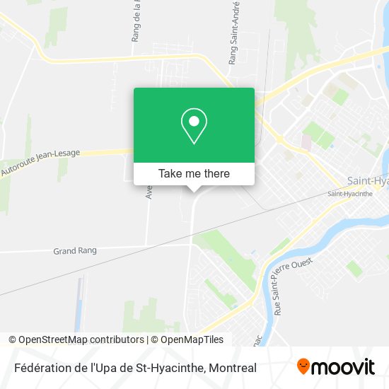 Fédération de l'Upa de St-Hyacinthe map