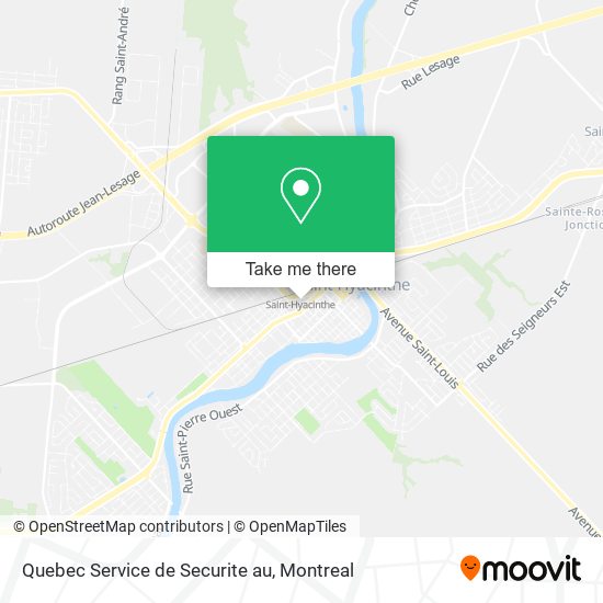 Quebec Service de Securite au map