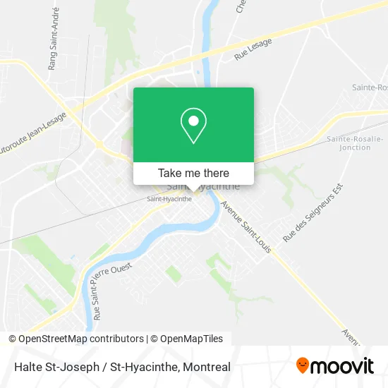 Halte St-Joseph / St-Hyacinthe map