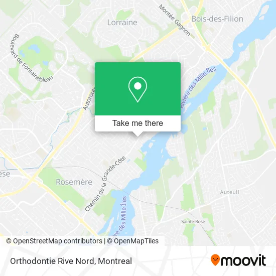 Orthodontie Rive Nord map