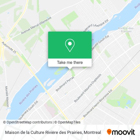 Maison de la Culture Rivière des Prairies map