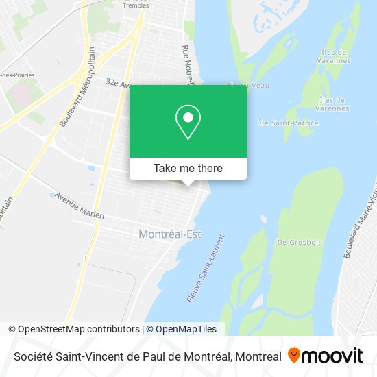 Société Saint-Vincent de Paul de Montréal map
