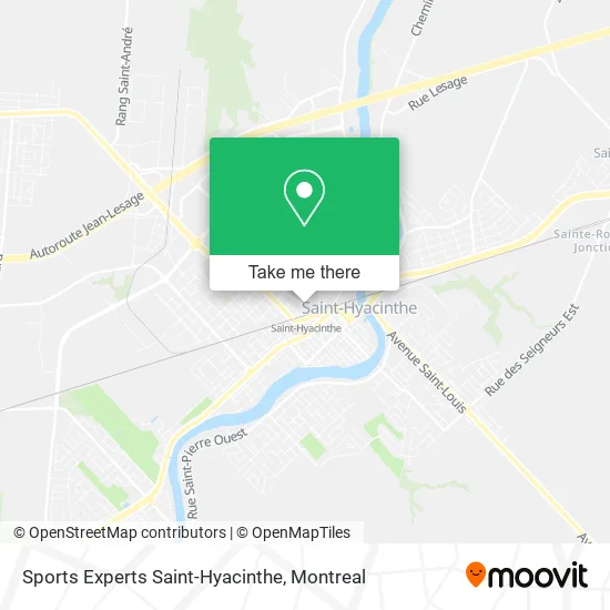 Sports Experts Saint-Hyacinthe map