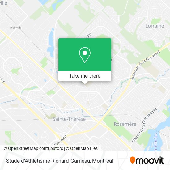 Stade d'Athlétisme Richard-Garneau map