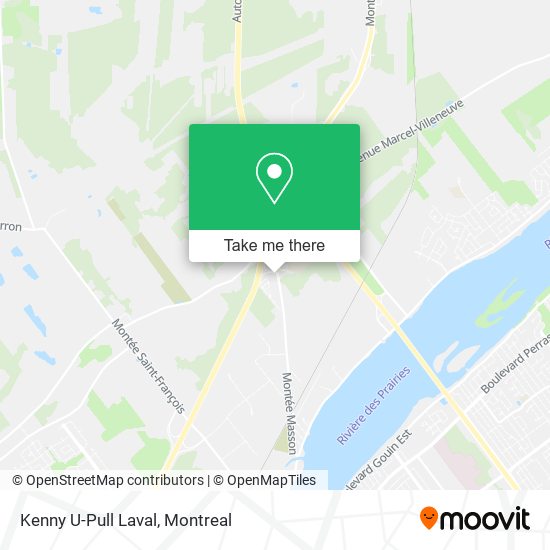 Kenny U-Pull Laval map