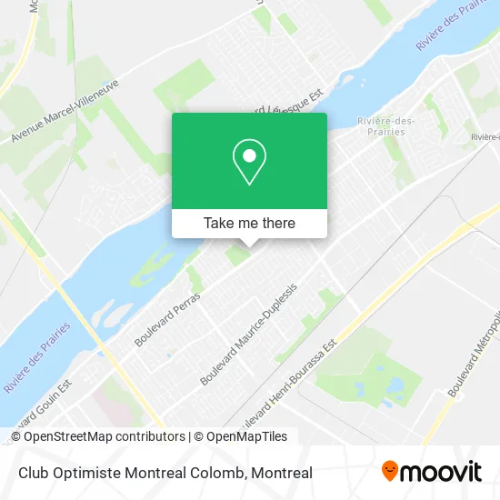 Club Optimiste Montreal Colomb map