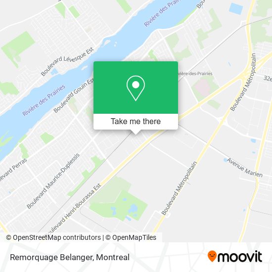 Remorquage Belanger map