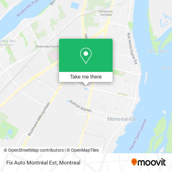 Fix Auto Montréal Est map