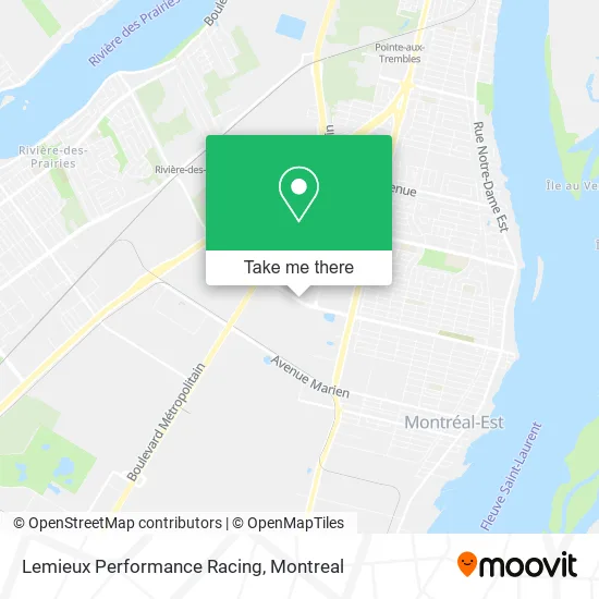 Lemieux Performance Racing map