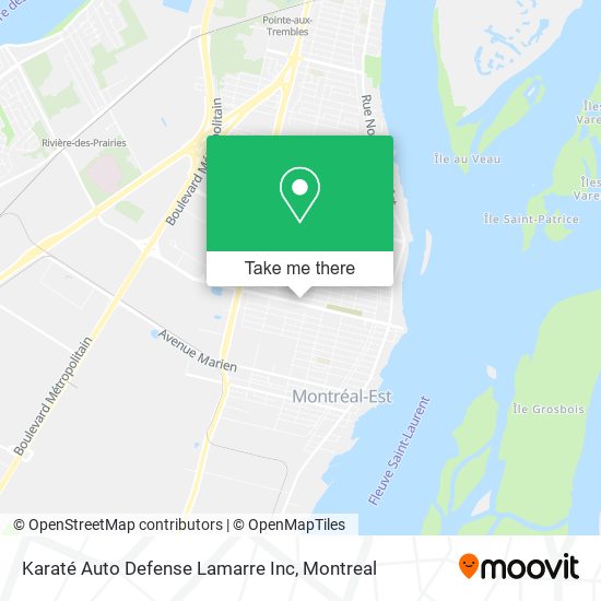 Karaté Auto Defense Lamarre Inc map