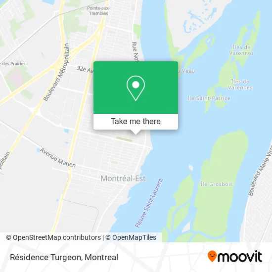 Résidence Turgeon map