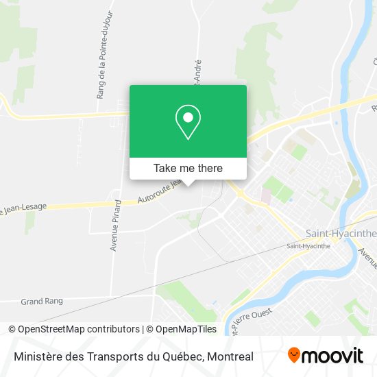 Ministère des Transports du Québec map