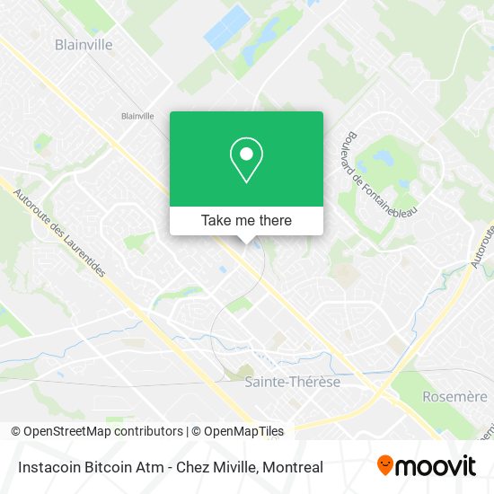 Instacoin Bitcoin Atm - Chez Miville map