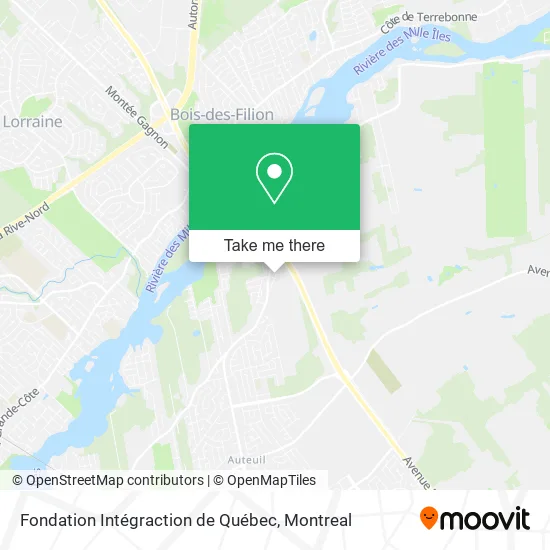 Fondation Intégraction de Québec map