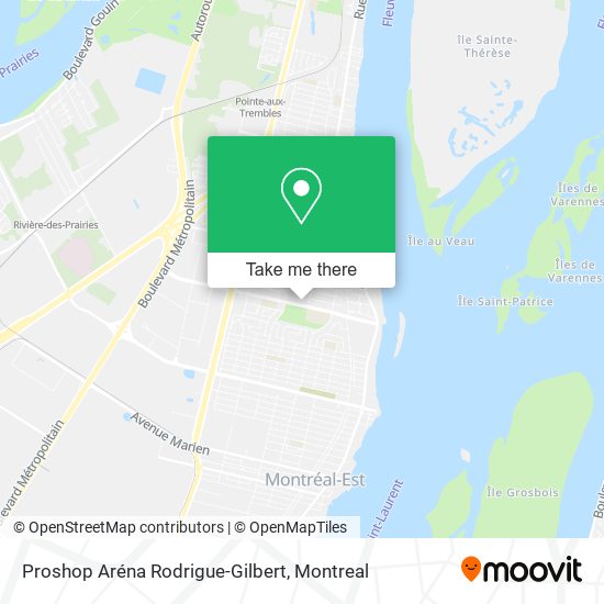 Proshop Aréna Rodrigue-Gilbert map