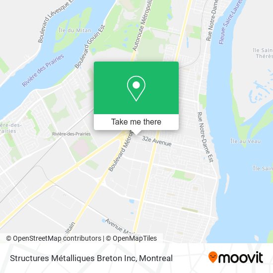 Structures Métalliques Breton Inc map