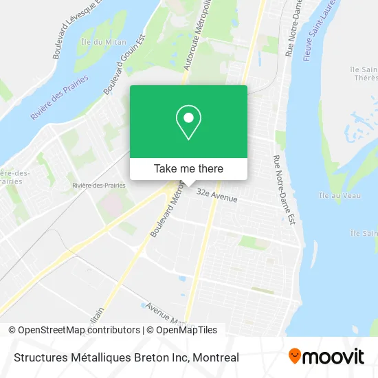 Structures Métalliques Breton Inc map
