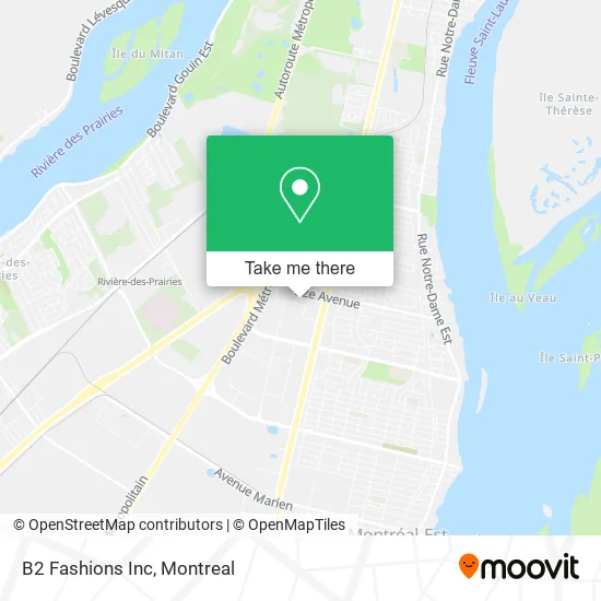 B2 Fashions Inc map