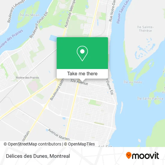 Délices des Dunes map