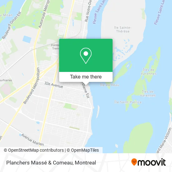 Planchers Massé & Comeau map