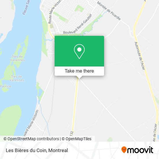 Les Bières du Coin map