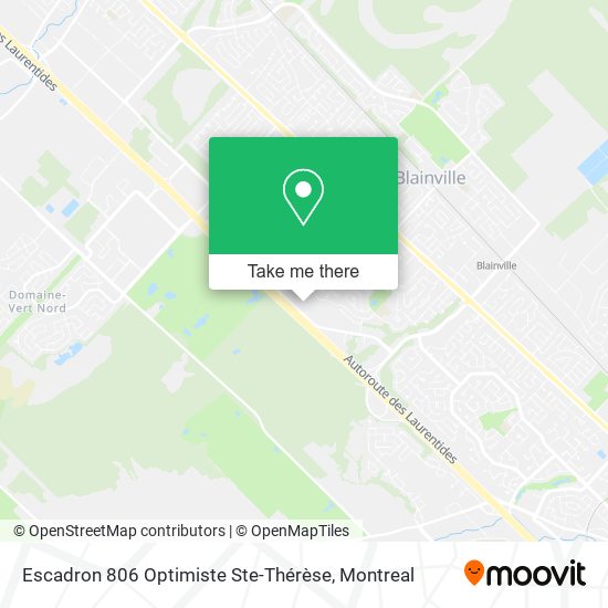 Escadron 806 Optimiste Ste-Thérèse map