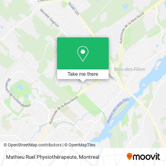 Mathieu Ruel Physiothérapeute map