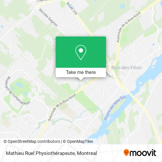 Mathieu Ruel Physiothérapeute map