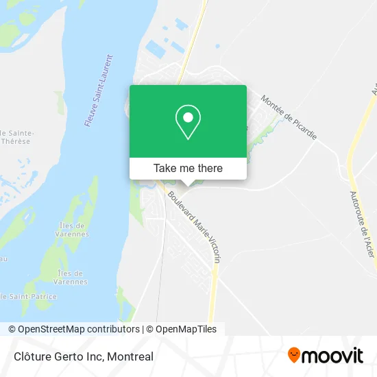 Clôture Gerto Inc map