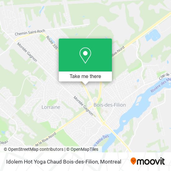 Idolem Hot Yoga Chaud Bois-des-Filion map
