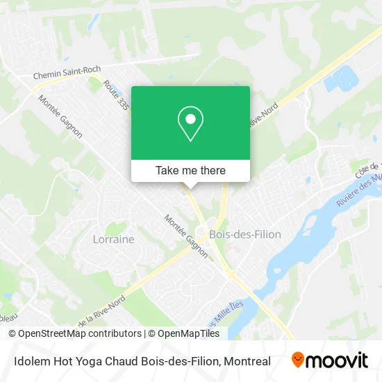 Idolem Hot Yoga Chaud Bois-des-Filion map