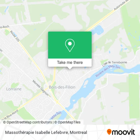 Massothérapie Isabelle Lefebvre map