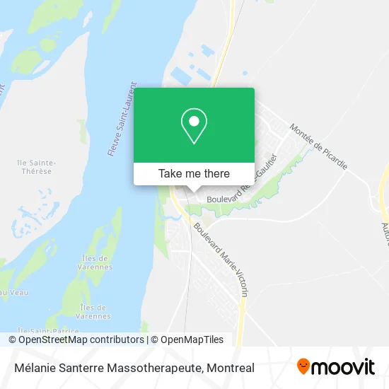 Mélanie Santerre Massotherapeute map