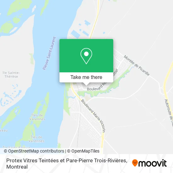 Protex Vitres Teintées et Pare-Pierre Trois-Rivières map