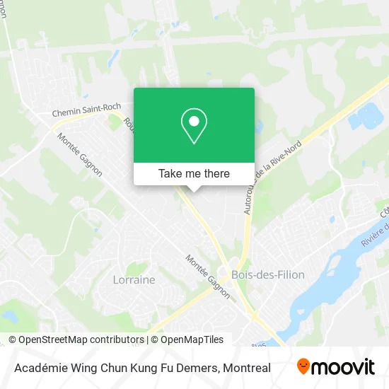 Académie Wing Chun Kung Fu Demers map