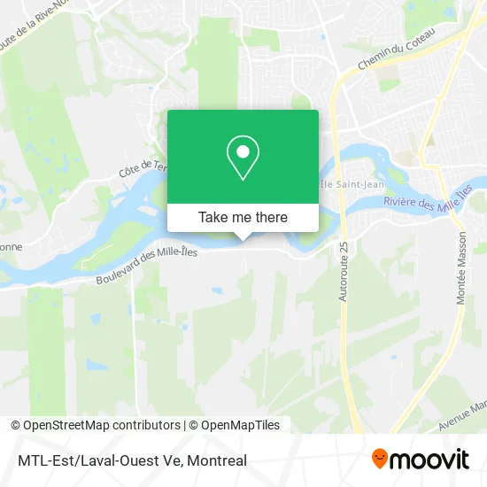 MTL-Est/Laval-Ouest Ve map