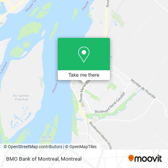 BMO Bank of Montreal map