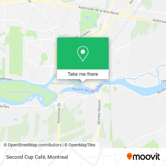 Second Cup Café map