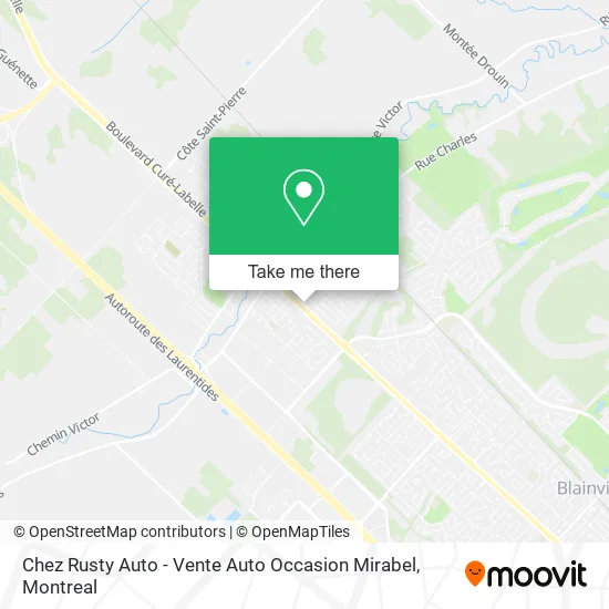 Chez Rusty Auto - Vente Auto Occasion Mirabel map