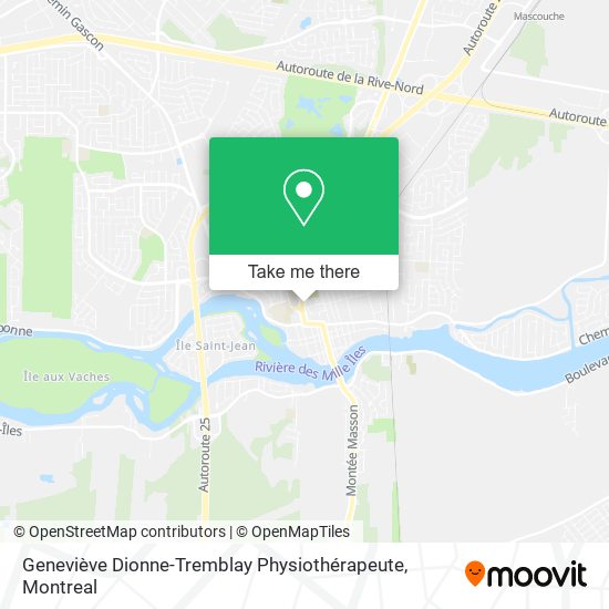 Geneviève Dionne-Tremblay Physiothérapeute map
